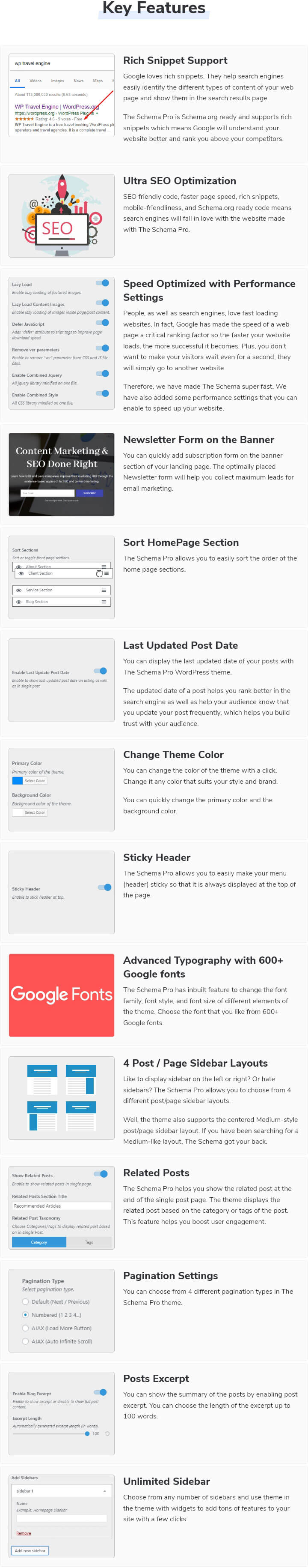 features of Scheme Pro WordPress Theme